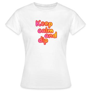 Reste calme et plonge - T-shirt Femme - blanc - Devant - AI Model Female 172 dark (172cm)