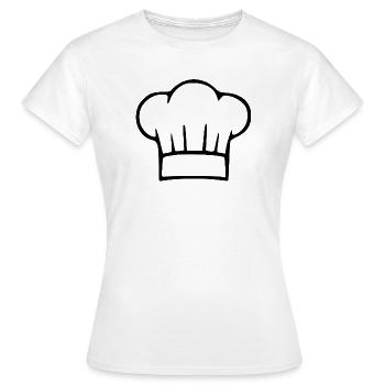 Chapeau de chef, chef, cadeau de cuisine, cuisine - T-shirt Femme - blanc - Devant - AI Model Female 172 dark (172cm)