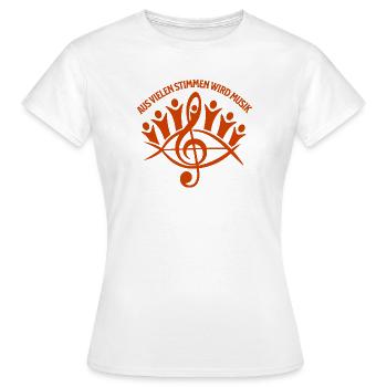 Kirchenchor - Aus vielen Stimmen wird Musik - Frauen T-Shirt - Weiß - Vorne - AI Model Female 172 dark (172cm)