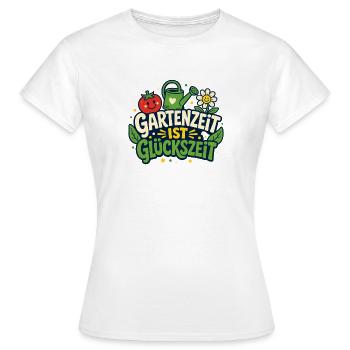 Gartenzeit ist Glückszeit - Frauen T-Shirt - Weiß - Vorne - AI Model Female 172 dark (172cm)