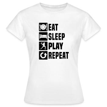 Idée cadeau pour le joueur de terrain avec des sports de raquette - T-shirt Femme - blanc - Devant - AI Model Female 172 dark (172cm)
