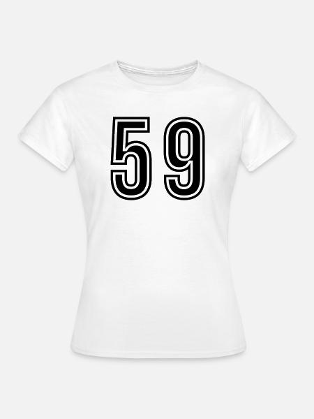 59 Zahl Symbol - Frauen T-Shirt - Weiß
