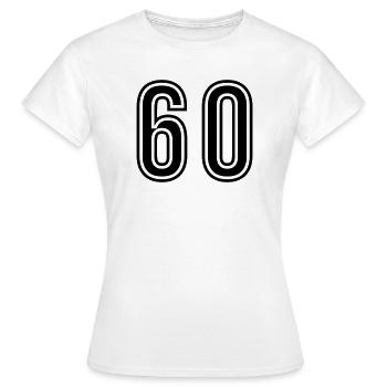 60 Zahl Symbol - Frauen T-Shirt - Weiß - Vorne - AI Model Female 172 dark (172cm)
