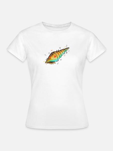 Bunte Muschelwasserfarben - Frauen T-Shirt - Weiß