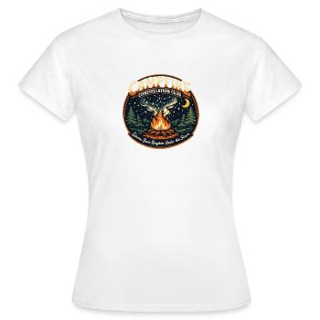 Club des étoiles du feu de camp - T-shirt Femme - blanc - Devant - AI Model Female 172 dark (172cm)
