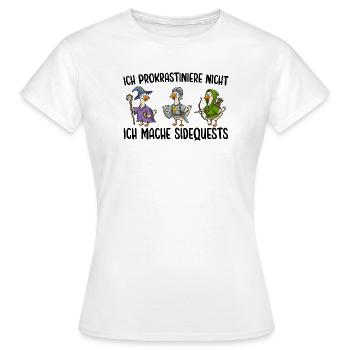 Videospiele Ich prokrastiniere nicht Sarkasmus - Frauen T-Shirt - Weiß - Vorne - AI Model Female 172 dark (172cm)