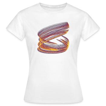Vortex de Lumière du Chaos – Attracteur Étrange - T-shirt Femme - blanc - Devant - AI Model Female 172 dark (172cm)