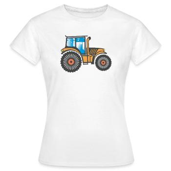 Conception agricole tracteur - T-shirt Femme - blanc - Devant - AI Model Female 172 dark (172cm)