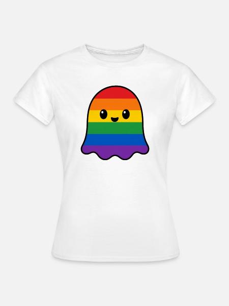 Regenbogen Pride Geist - Frauen T-Shirt - Weiß