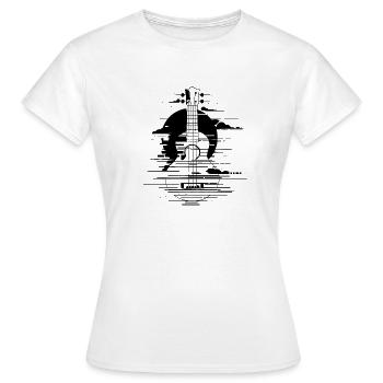 Dessin de ukulélé - T-shirt Femme - blanc - Devant - AI Model Female 172 dark (172cm)