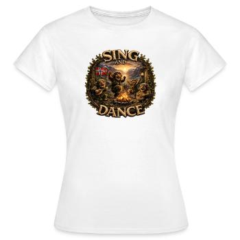 Chanson et danse - T-shirt Femme - blanc - Devant - AI Model Female 172 dark (172cm)