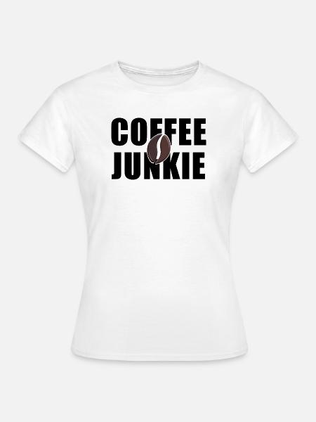 Coffee Junkie: Koffein-Liebe - Frauen T-Shirt - Weiß