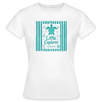 Petite Tortue Exploratrice - T-shirt Femme - blanc - Devant - AI Model Female 172 dark (172cm)
