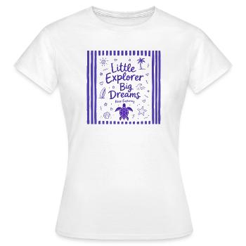 Petit explorateur Grands Rêves Continue d’explorer - T-shirt Femme - blanc - Devant - AI Model Female 172 dark (172cm)
