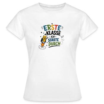 Erste Klasse Sternenstart - Frauen T-Shirt - Weiß - Vorne - AI Model Female 172 dark (172cm)