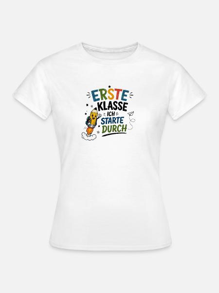 Erste Klasse Sternenstart - Frauen T-Shirt - Weiß