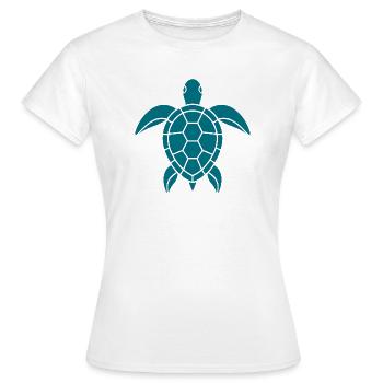 Chemise d’été Tortue - T-shirt Femme - blanc - Devant - AI Model Female 172 dark (172cm)