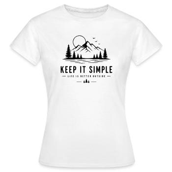 Faites simple - T-shirt Femme - blanc - Devant - AI Model Female 172 dark (172cm)