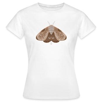 Papillon de nuit terreux avec motif botanique - T-shirt Femme - blanc - Devant - AI Model Female 172 dark (172cm)