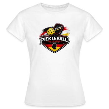 Pickleball ALLEMAGNE - T-shirt Femme - blanc - Devant - AI Model Female 172 dark (172cm)