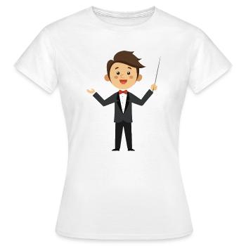 Chef d’orchestre musical - T-shirt Femme - blanc - Devant - AI Model Female 172 dark (172cm)