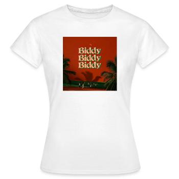 Biddy Biddy Biddy par Mark Noone - T-shirt Femme - blanc - Devant - AI Model Female 172 dark (172cm)