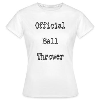 Lanceur de balle officiel - T-shirt Femme - blanc - Devant - AI Model Female 172 dark (172cm)