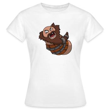 Barrel – Cartoon Thumb Character - Women's T-Shirt - white - Front - AI Model Female 172 dark (172cm)
