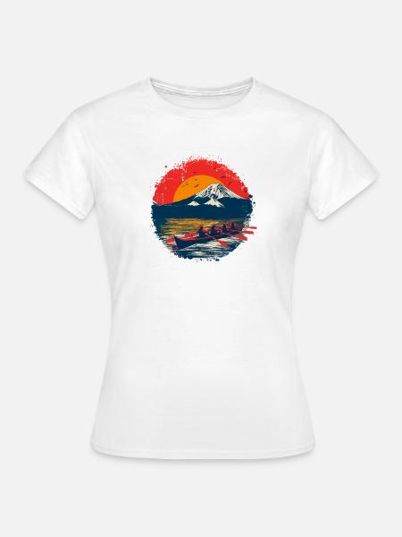 Rudern Illustration - Frauen T-Shirt - Weiß