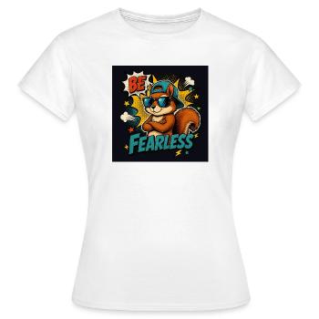 Écureuil cool dans le style Pop Art des bandes dessinées - T-shirt Femme - blanc - Devant - AI Model Female 172 dark (172cm)