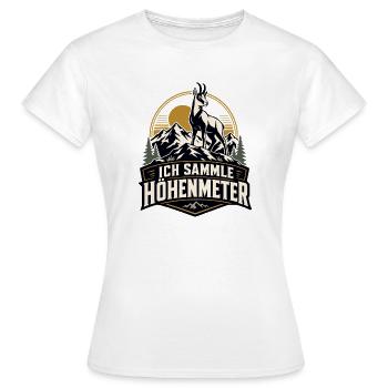 Ich sammle Höhenmeter Wandern Gämse Alpen - Frauen T-Shirt - Weiß - Vorne - AI Model Female 172 dark (172cm)