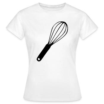 Cadeau du cuisinier fouet - T-shirt Femme - blanc - Devant - AI Model Female 172 dark (172cm)