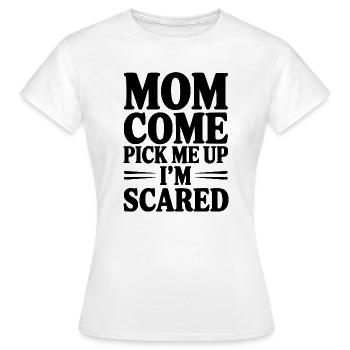 Maman, viens me chercher, j’ai peur. - T-shirt Femme - blanc - Devant - AI Model Female 172 dark (172cm)
