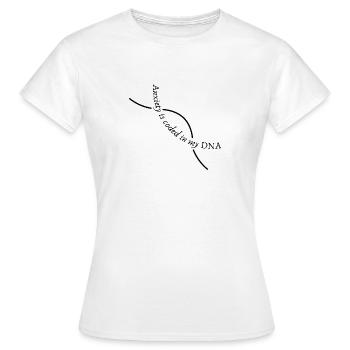 Angst-DNA-Helix - Frauen T-Shirt - Weiß - Vorne - AI Model Female 172 dark (172cm)