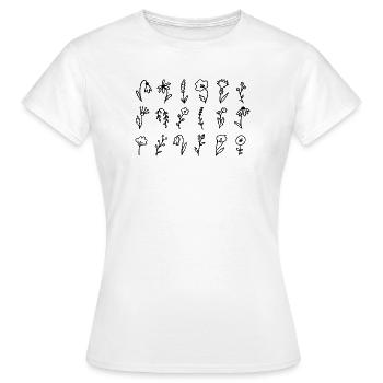 Fleur - T-shirt Femme - blanc - Devant - AI Model Female 172 dark (172cm)