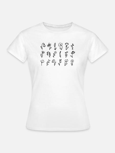 Blumen - Frauen T-Shirt - Weiß