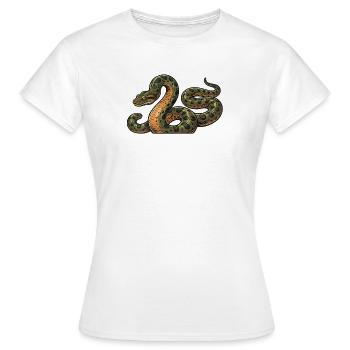 Anaconda rétro - T-shirt Femme - blanc - Devant - AI Model Female 172 dark (172cm)