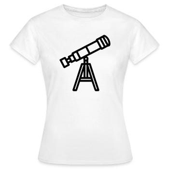 Teleskop - Frauen T-Shirt - Weiß - Vorne - AI Model Female 172 dark (172cm)