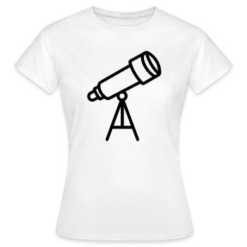 Teleskop - Frauen T-Shirt - Weiß - Vorne - AI Model Female 172 dark (172cm)