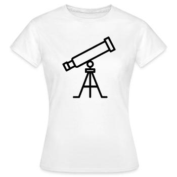 Teleskop - Frauen T-Shirt - Weiß - Vorne - AI Model Female 172 dark (172cm)