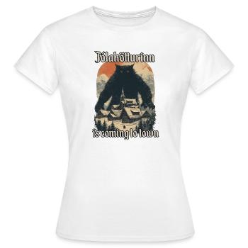 Chat de Yule Krampus Folklore islandais de Noël - T-shirt Femme - blanc - Devant - AI Model Female 172 dark (172cm)