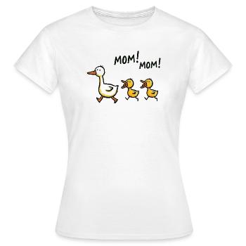 Cadeau drôle de fête des mères de maman poussin canard - T-shirt Femme - blanc - Devant - AI Model Female 172 dark (172cm)