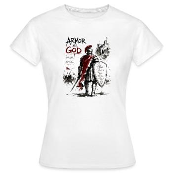 Armure du Guerrier Dieu - T-shirt Femme - blanc - Devant - AI Model Female 172 dark (172cm)