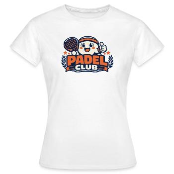Padel Club Comic Maskottchen - Frauen T-Shirt - Weiß - Vorne - AI Model Female 172 dark (172cm)