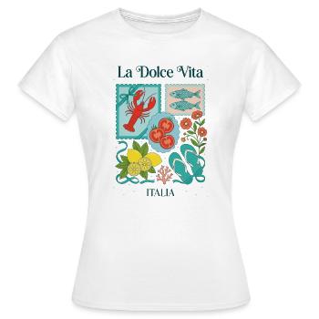 La Dolce Vita Küstenzauber - Frauen T-Shirt - Weiß - Vorne - AI Model Female 172 dark (172cm)
