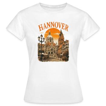 Historique historique de Hanover - T-shirt Femme - blanc - Devant - AI Model Female 172 dark (172cm)