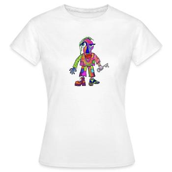 Figurine colorée - T-shirt Femme - blanc - Devant - AI Model Female 172 dark (172cm)