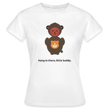 Süßes Punch the Monkey virales Meme-T-Shirt - Frauen T-Shirt - Weiß - Vorne - AI Model Female 172 dark (172cm)