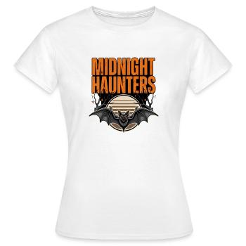 Chauve-souris d’Halloween – Hanteurs de minuit - T-shirt Femme - blanc - Devant - AI Model Female 172 dark (172cm)
