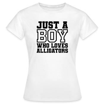 Just A Boy Who Loves Alligators – Alligator Fan De - T-shirt Femme - blanc - Devant - AI Model Female 172 dark (172cm)